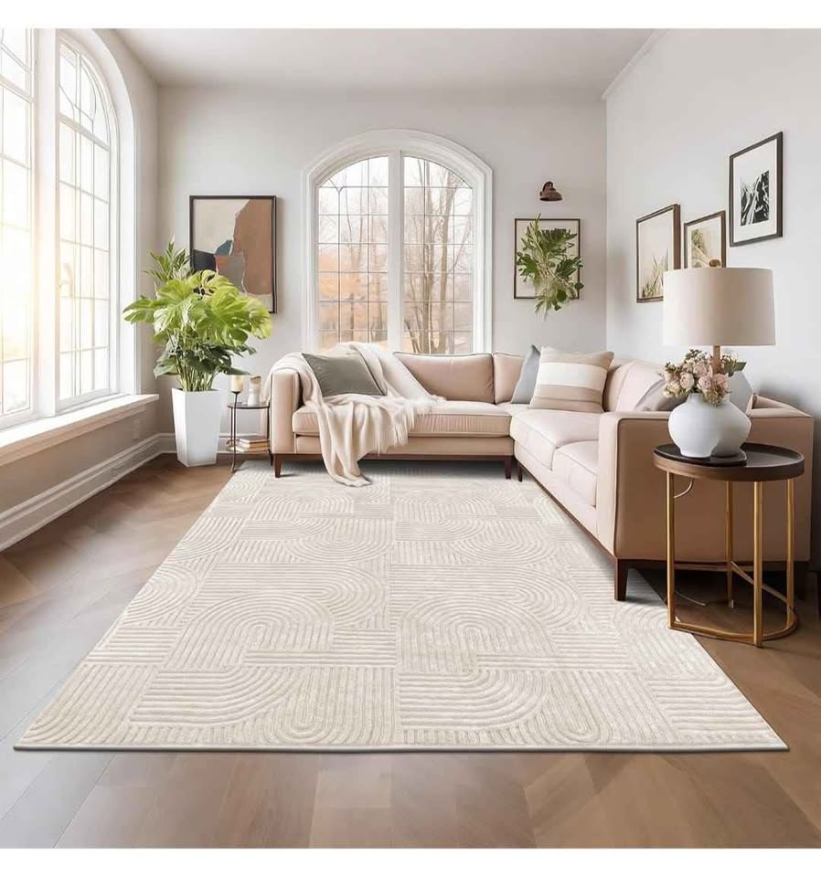 8x10ft Beige Area Rug for Living Room - photo 3