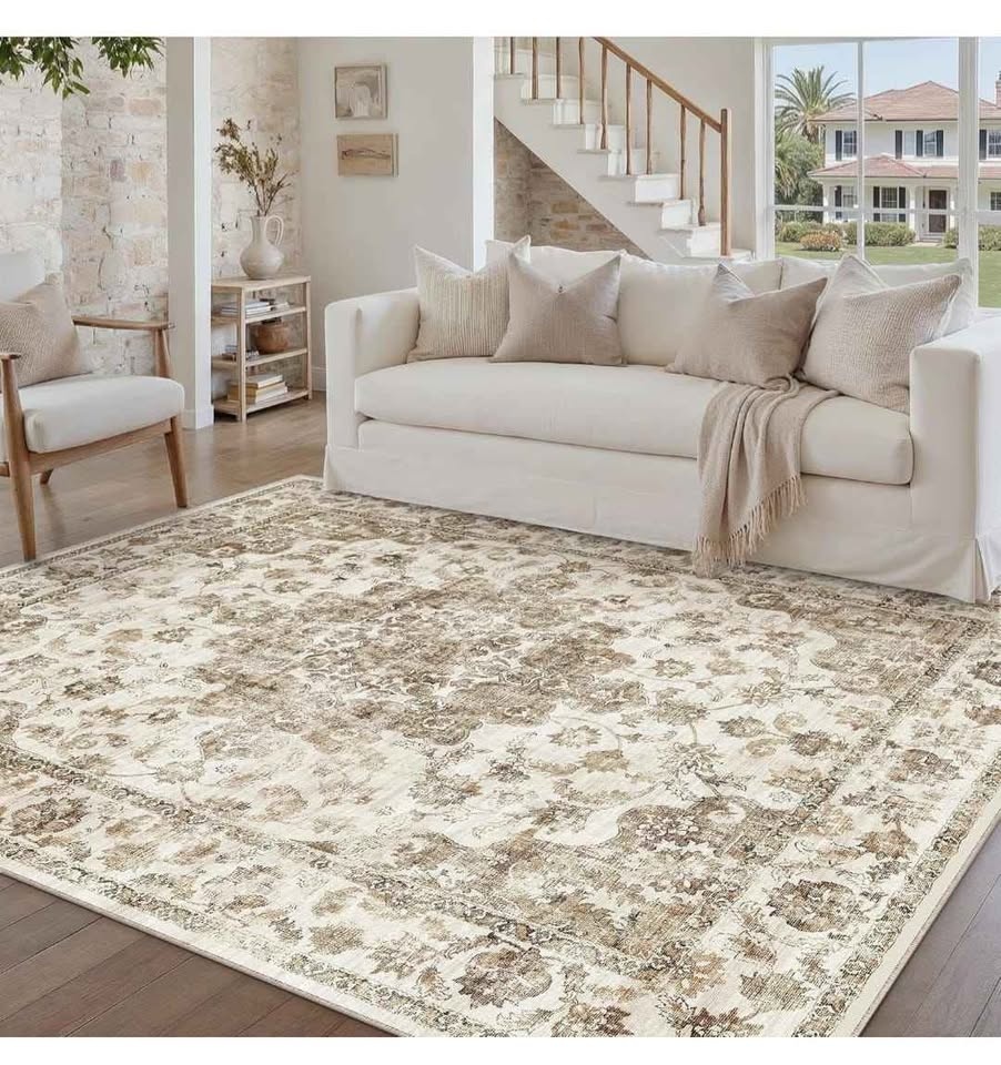 9x12 Washable Area Rug - Brown Neutral - photo 2