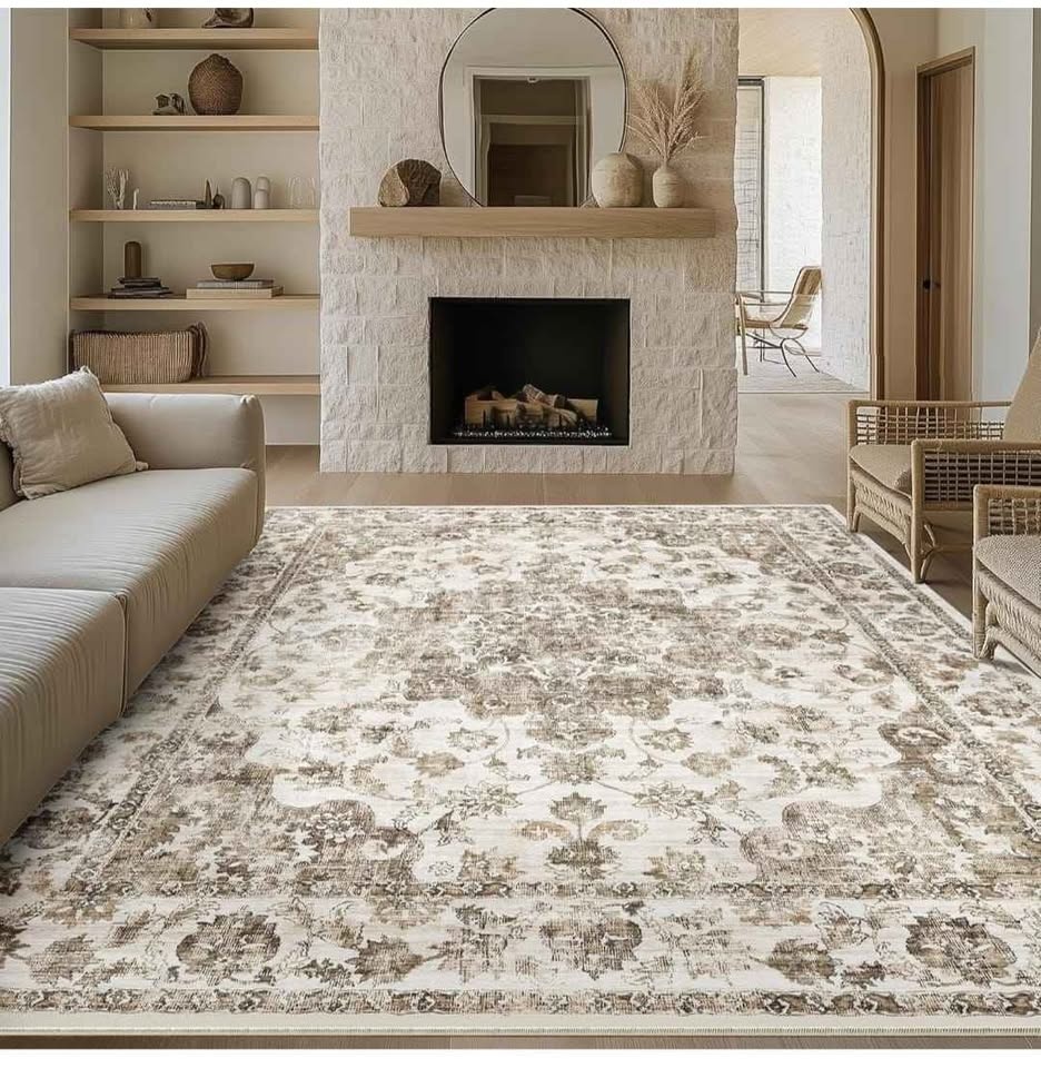 9x12 Washable Area Rug - Brown Neutral - photo 3