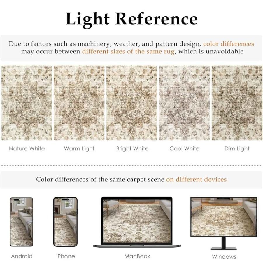 9x12 Washable Area Rug - Brown Neutral - photo 5