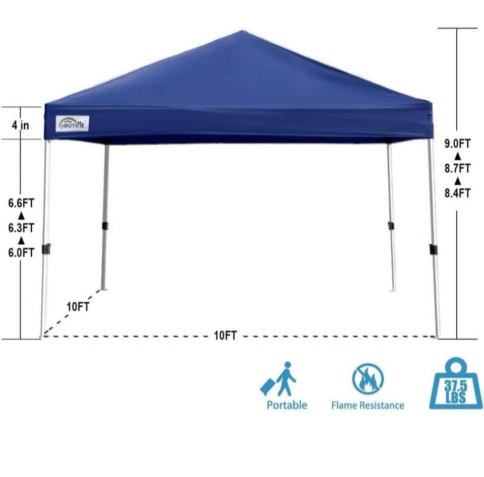 10x10Ft Canopy Tent with Waterproof & UV Cover - photo 2