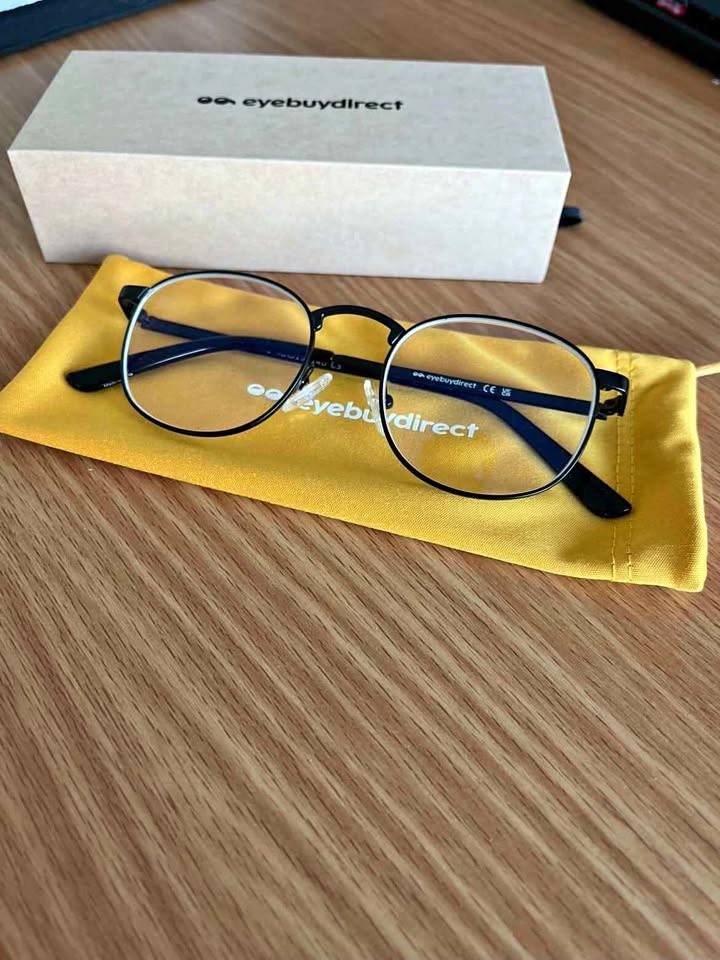 Brand new eyebuydirect round metal blue light filter glasses