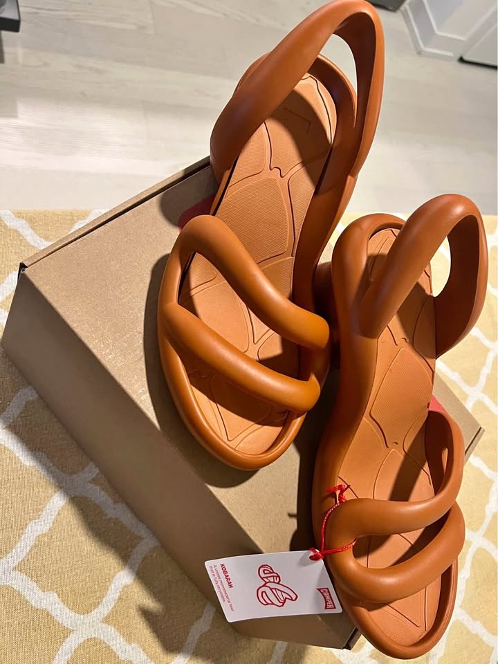 Camper Kobarah Heeled Sandals | Terracotta/Burnt Orange