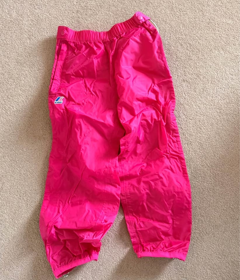 K-Way Polka Dot Jacket & Pink Rain Pants Set 8Y - photo 4