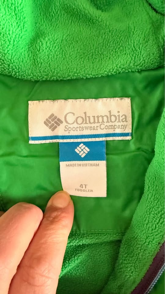 Columbia 4T Toddler Green Gray Rain Jacket Hooded - photo 3