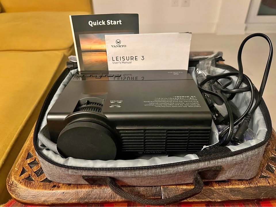 Vankyo Leisure 3 Mini Projector – Full Kit w/ Carry Case & Remot