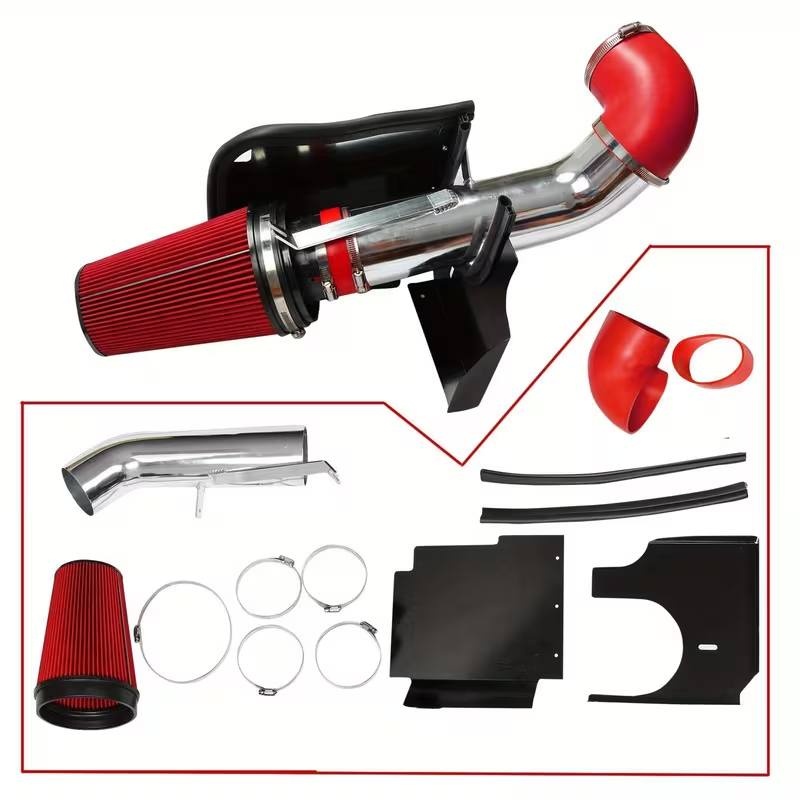 Silver/Red Cold Air Intake Kit for Cadillac, Chevrolet & GMC