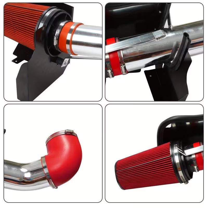 Silver/Red Cold Air Intake Kit for Cadillac, Chevrolet & GMC - photo 4