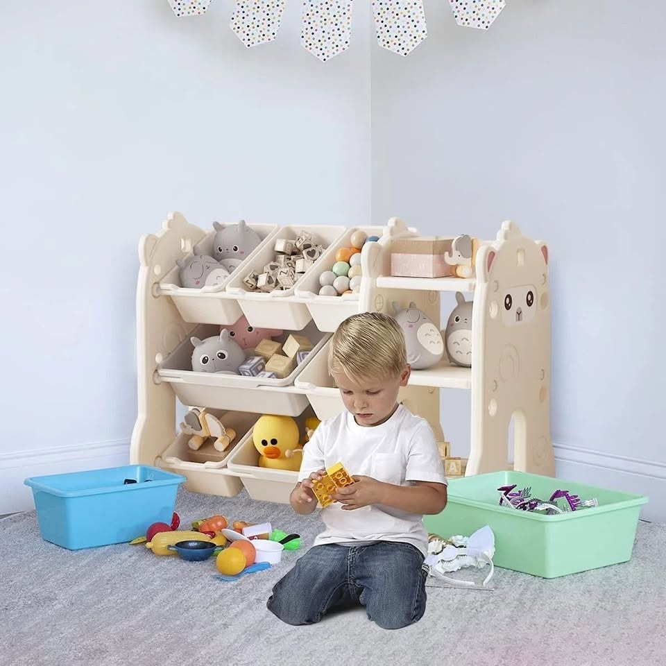 New Kids Toy Organizer with Shelf - 7 Bins & Bookshelf - photo 2