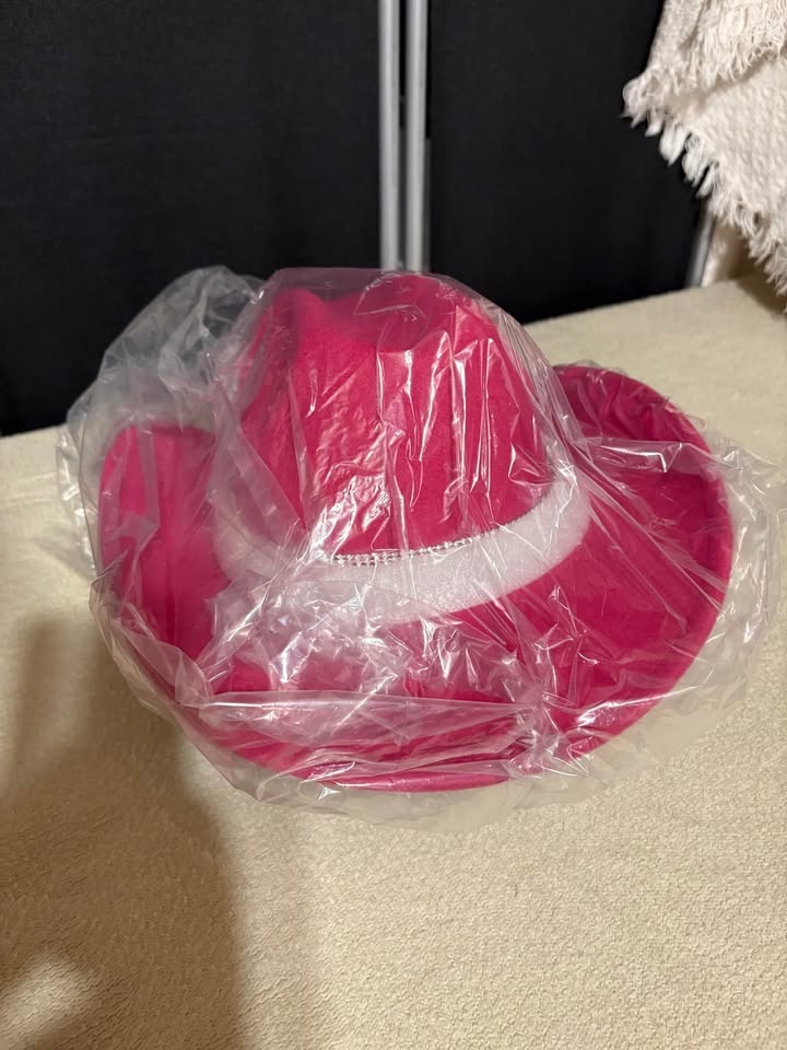Hot Pink CC Beanie Rhinestone Cowboy Hat - NEW w/ Tags - photo 5