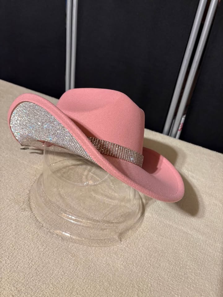 C.C. Beanie New York Pink Sparkly Cowboy Hat NEW with tags - Pic