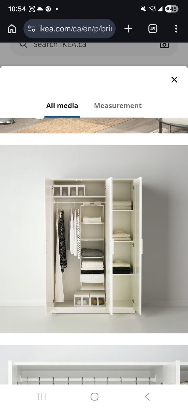 White wardrobe storage - Wardrobe with 3 doors, white - photo 2