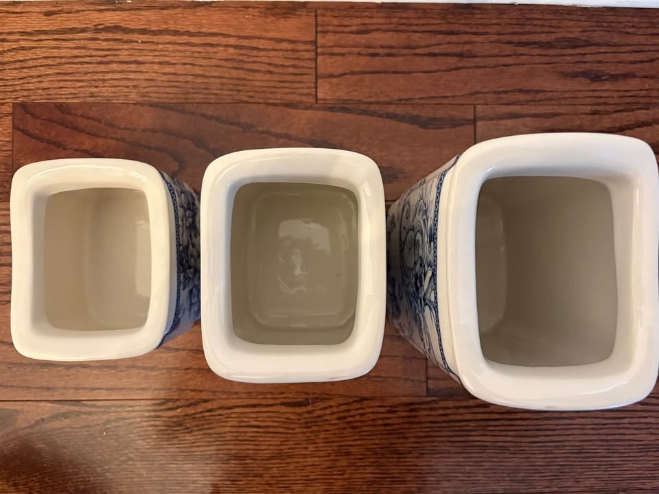 222 Fifth "Adelaide" Blue & White Canister Set - 3 pcs - photo 4