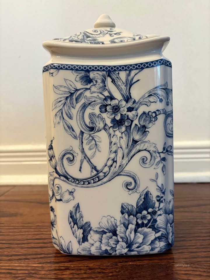 222 Fifth "Adelaide" Blue & White Canister Set - 3 pcs - photo 5