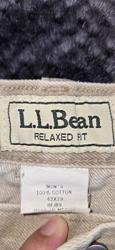 L.L. Bean Men's Tan Relaxed Fit Jeans 42x29 - photo 3