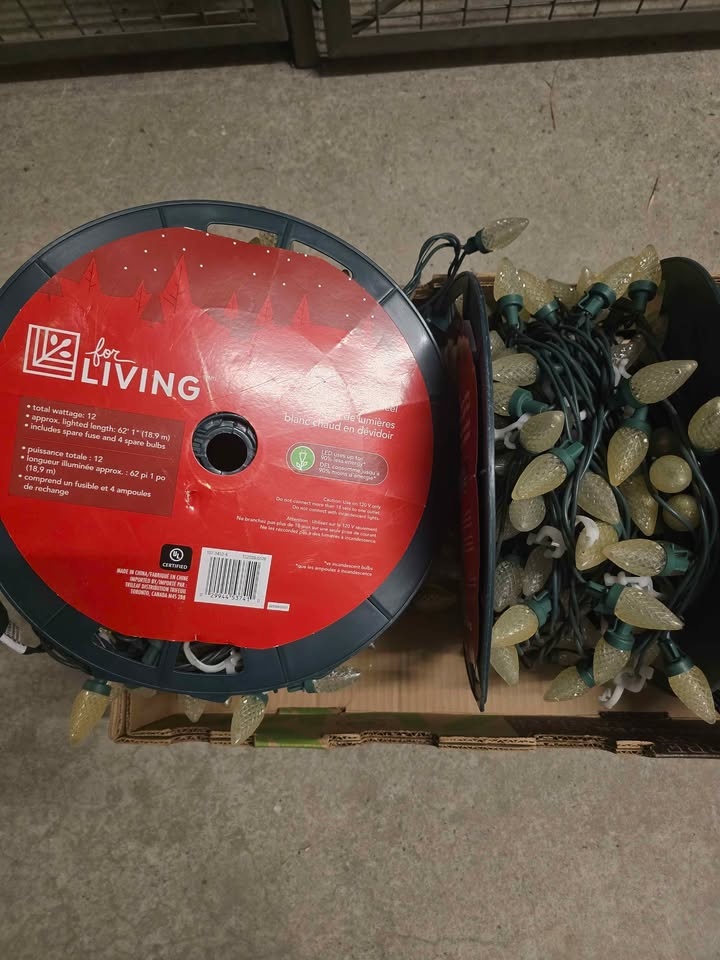 For Living Warm White LED C7 String Lights - 62ft Reel - photo 2