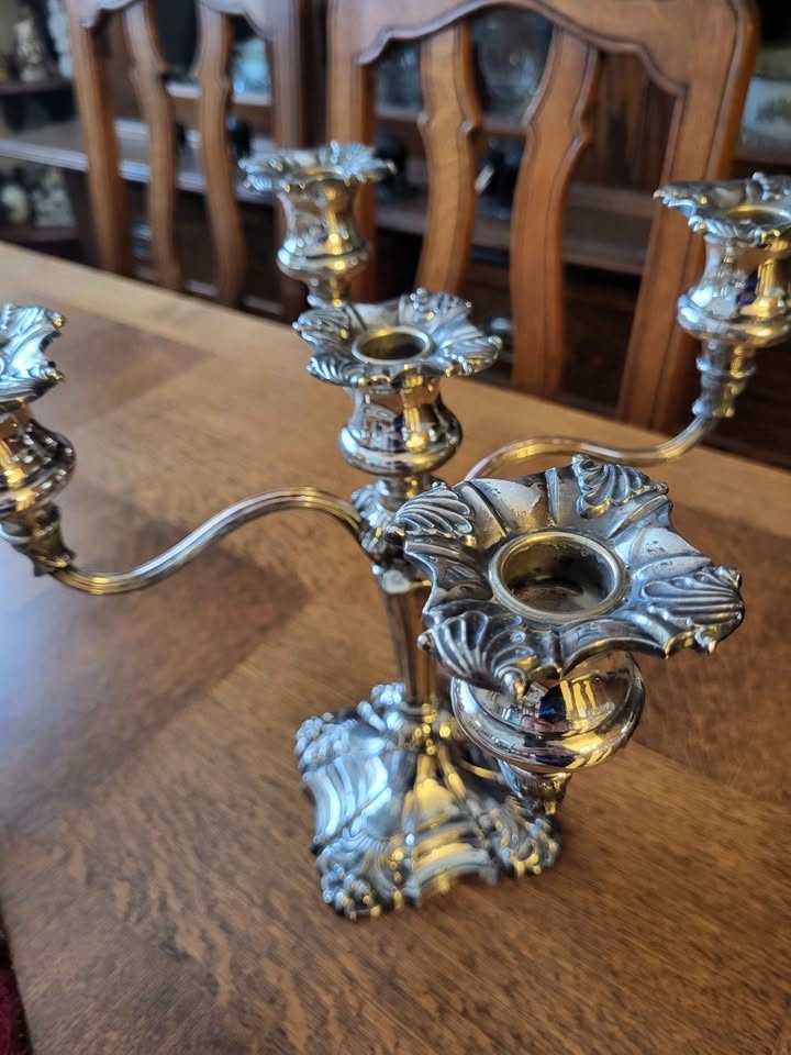 Vintage 5 Arm Coronet Plate Candelabra - photo 2