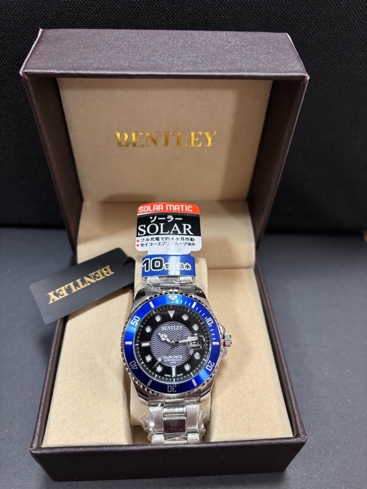 BRAND NEW Bentley Solar Matic watch - blue