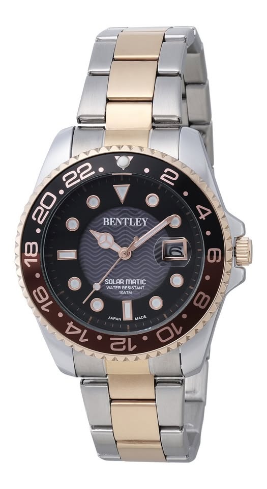 BRAND NEW Bentley Solar Matic watch - terra cotta and gold