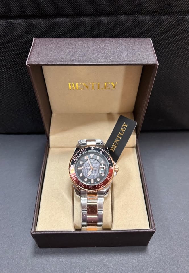 BRAND NEW Bentley Solar Matic watch - terra cotta and gold - photo 3