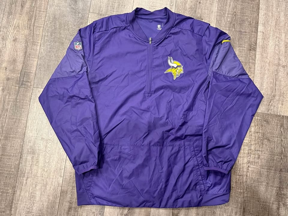 Men's NIKE NFL Minnesota Vikings Sideline 1/4 Zip Jacket XL