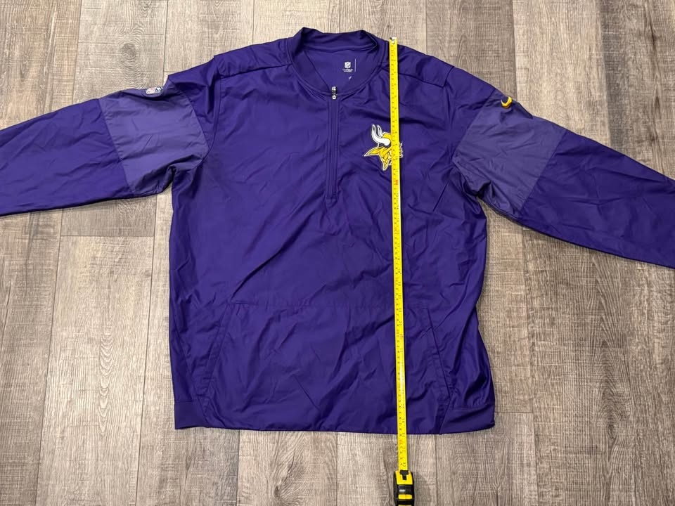Men's NIKE NFL Minnesota Vikings Sideline 1/4 Zip Jacket XL - photo 4