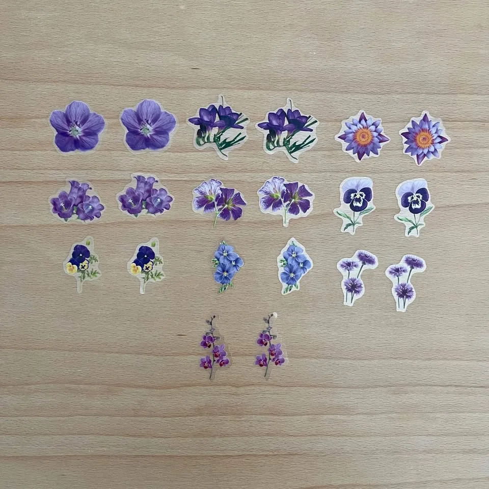 Pack of 50 Small Journal Orchids Transparent Stickers 🥕 image indicator(7)