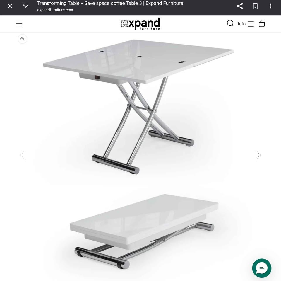 Expandable Convertible Coffee/Dining Table – Paid $1000+ - photo 3