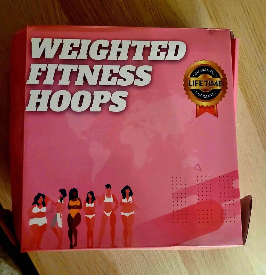 Pink weighted exercise hula hoop