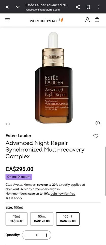 100 ml Estee Lauder Advanced Night Repair Brand New