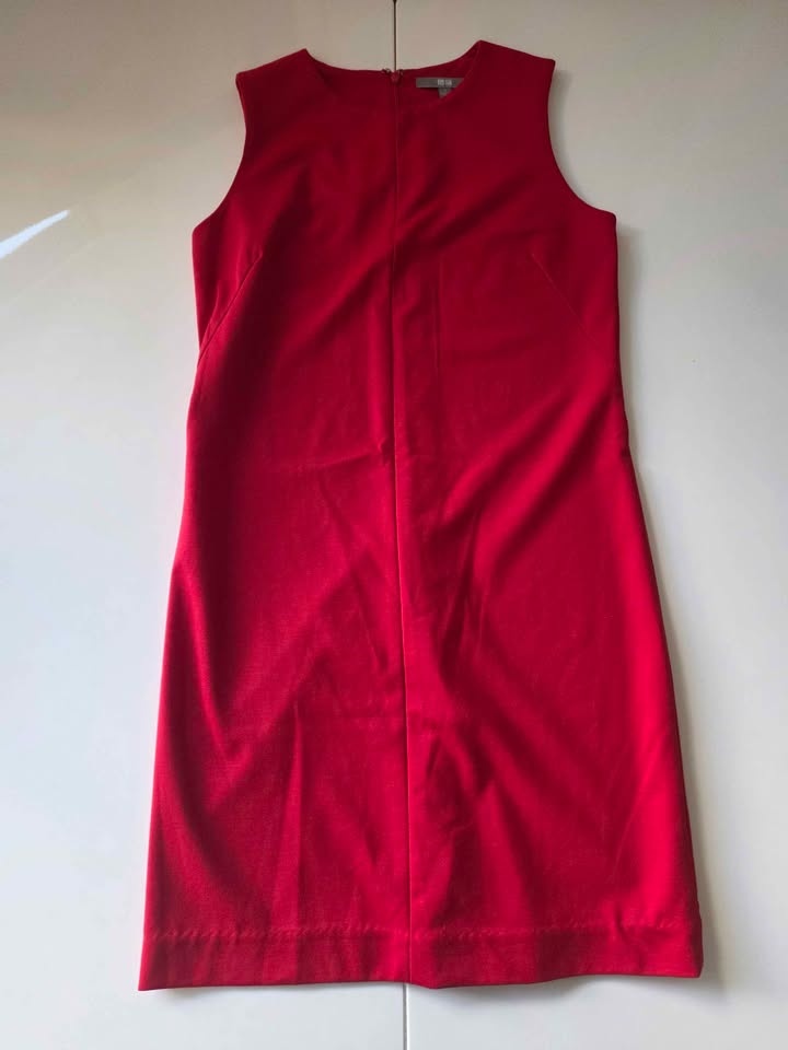 Uniqlo Red & Gray Sleeveless Dress - Size S - photo 2