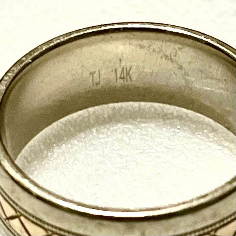 Men's 14K White and Yellow Gold Ring - photo 2