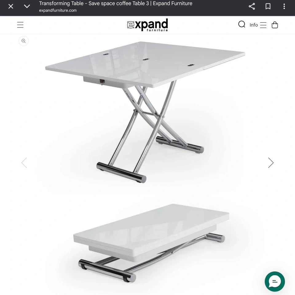 Expandable Convertible Coffee/Dining Table – Paid $1200+ - photo 3
