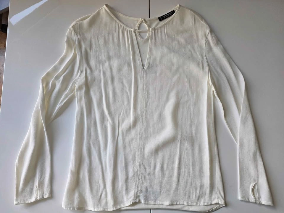 Mango Ivory V-Neck Blouse - photo 2