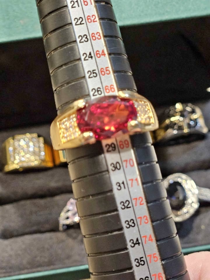 Mens Ruby Red Ring Size 12 to 8 Available! $100