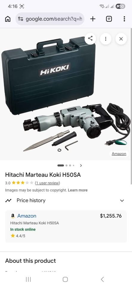 Hitachi portable jackhammer corded 4 sale - photo 2