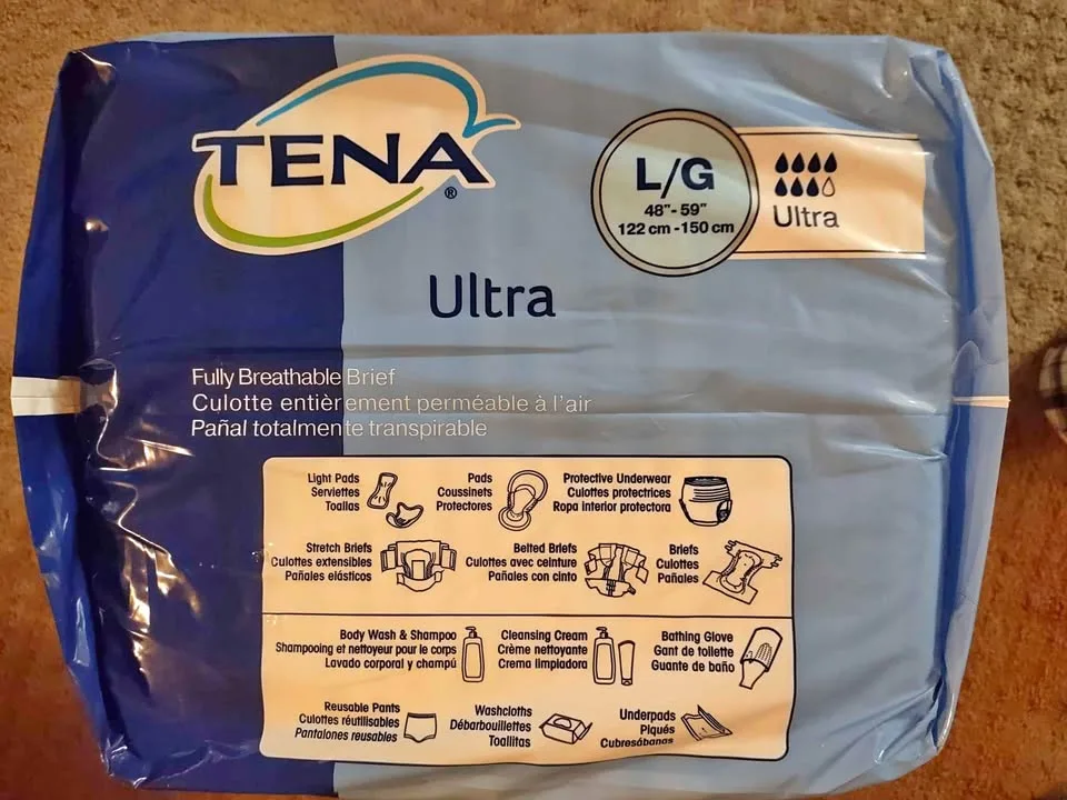 Adult briefs unisex large diapers (48"-59" 40x diapers) thumbnail