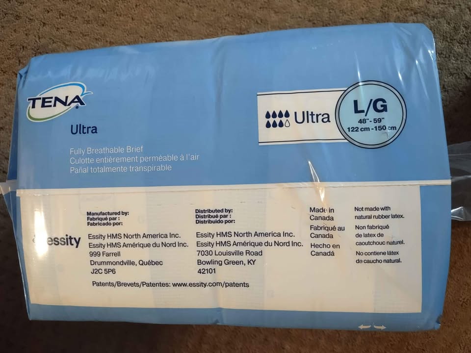 Adult briefs unisex large diapers (48"-59" 40x diapers) - photo 3