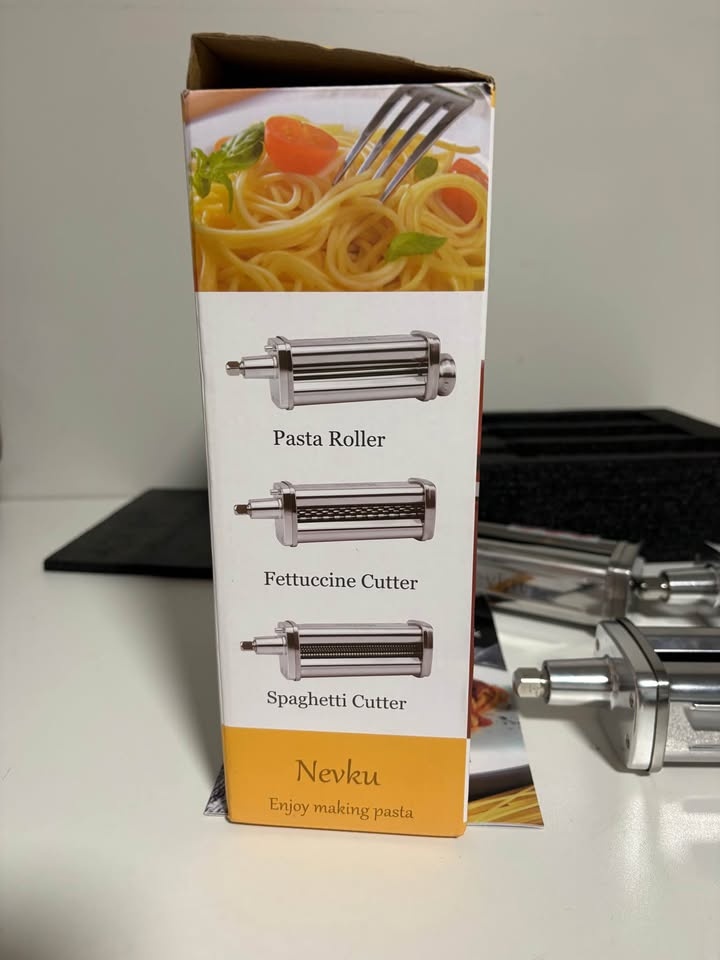Nevku 3-Piece Pasta Roller Cutter Set for Kitchenaid - photo 2