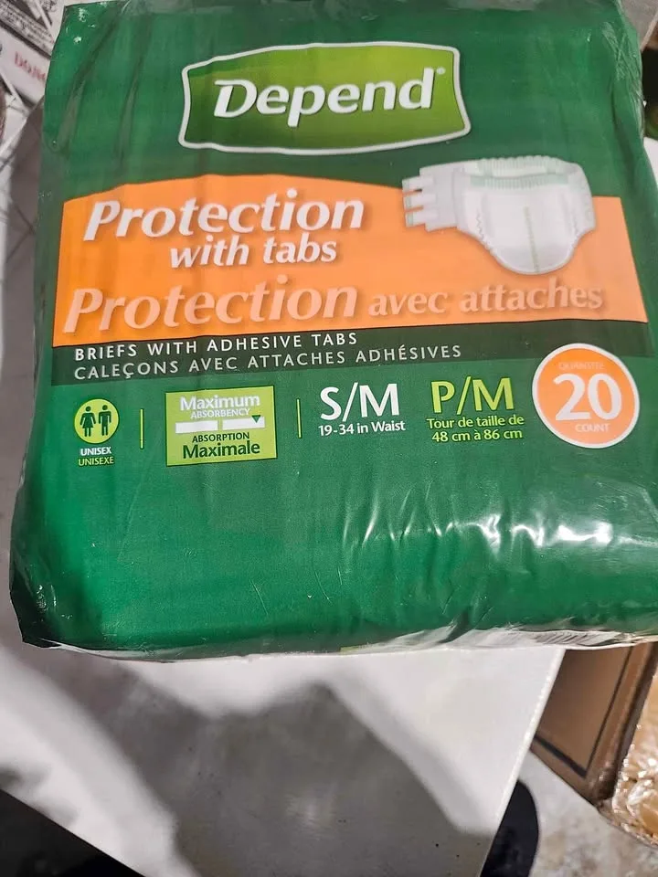 Depend Protection Briefs with Tabs Small (19"-34" 20x) thumbnail