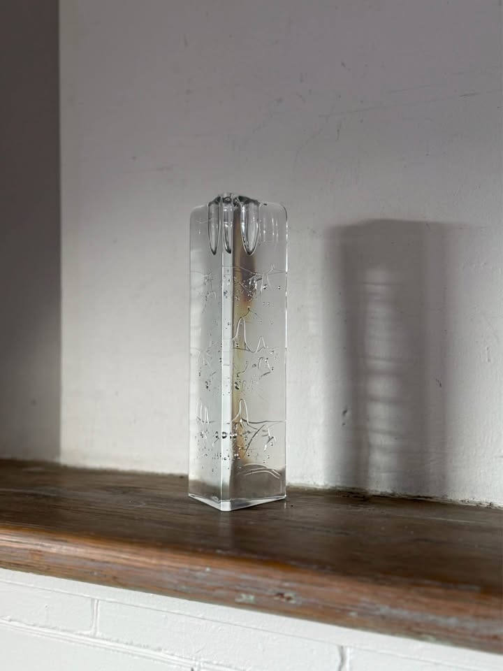 Iittala Arkipelago Tall Triangle Glass Candle Holder 8.5" - photo 3