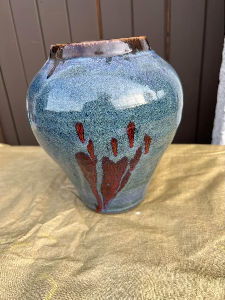 Studio Art Pottery Large Ceramic Vase 9.5" - photo 4