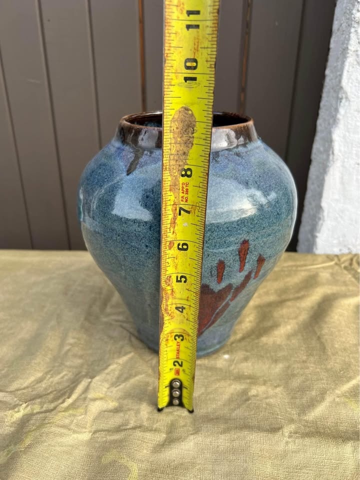 Studio Art Pottery Large Ceramic Vase 9.5" - photo 5