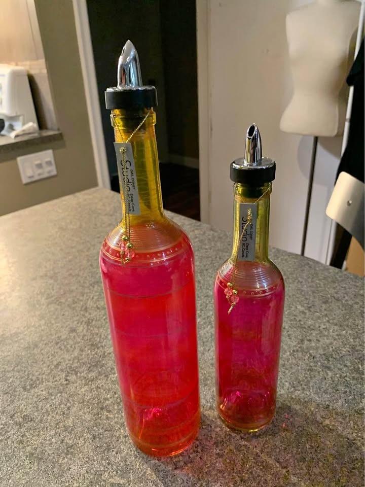 New Glass Coffee Syrup Bottles with Pourer - Set of 2