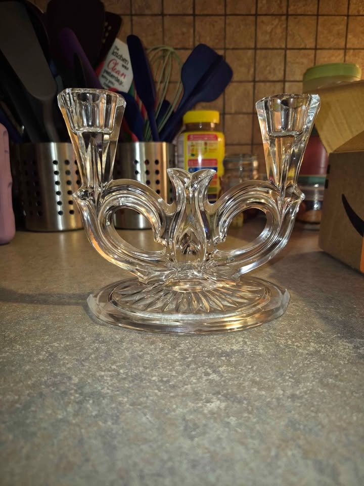 Vintage Beyer Crystal Candelabra, only 1 - photo 2