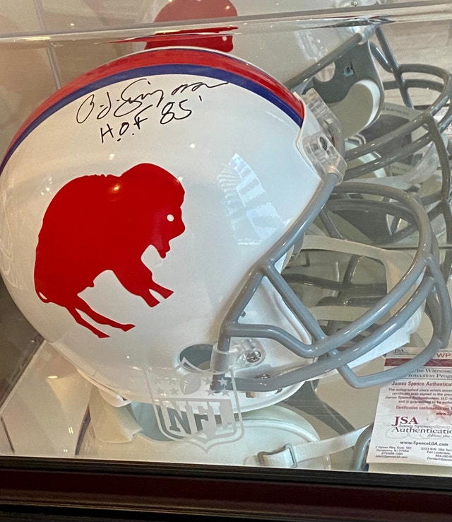 OJ Simpson Autographed Buffalo Bills Full Size Helmet (JSA COA) - photo 3