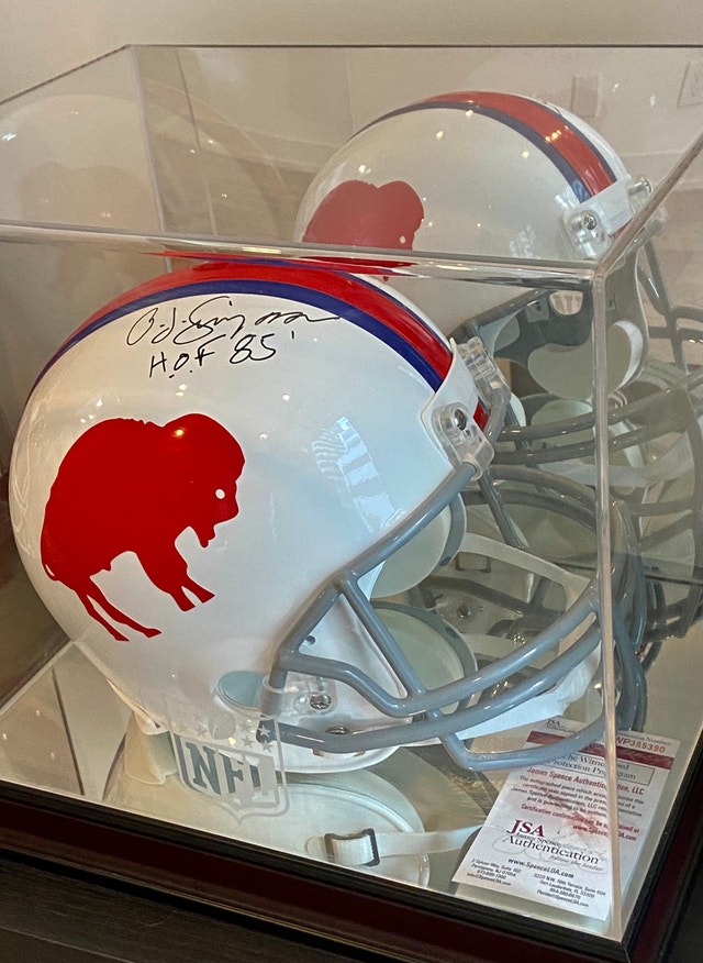 OJ Simpson Autographed Buffalo Bills Full Size Helmet (JSA COA) - photo 5