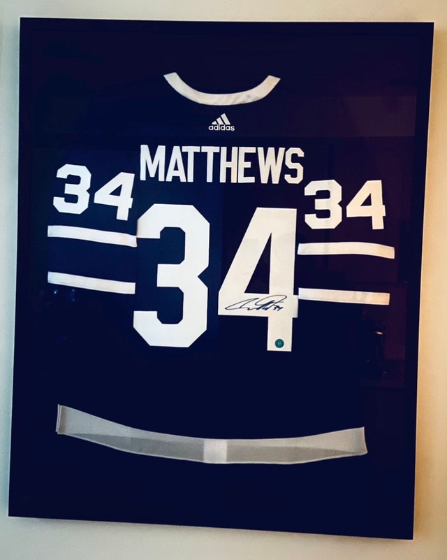 Auston Matthews Framed Autographed Jersey (A.J. Sports Hologram) - photo 3