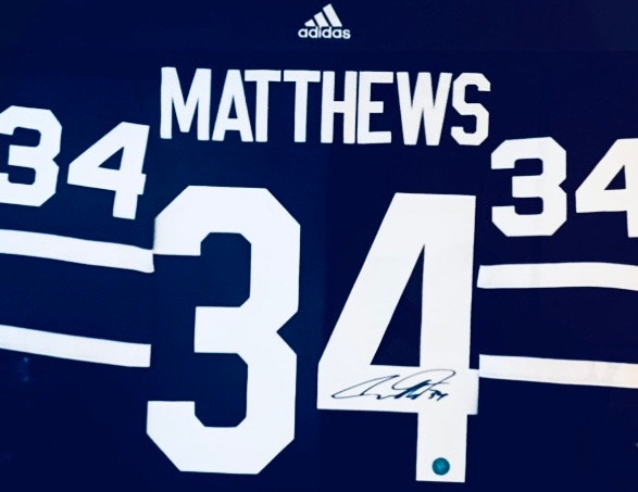 Auston Matthews Framed Autographed Jersey (A.J. Sports Hologram) - photo 5