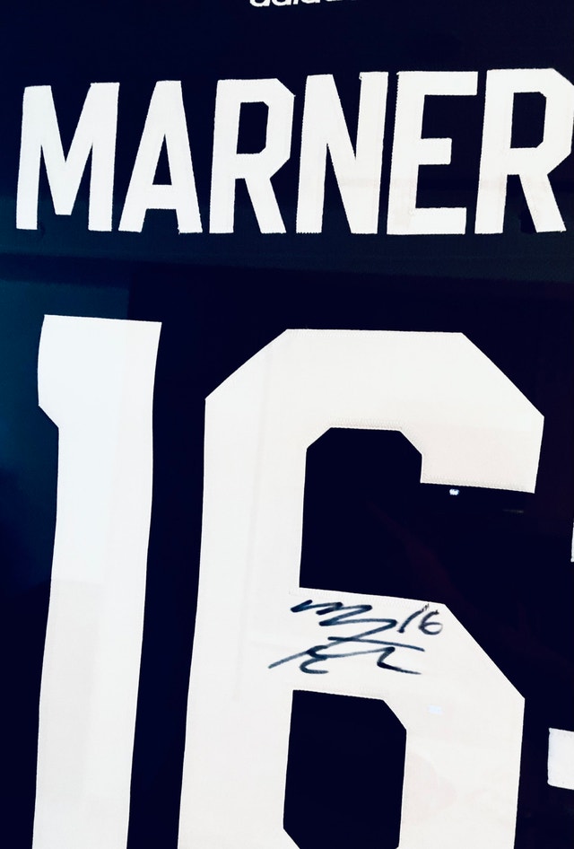 Mitch Marner Framed Autographed Jersey (A.J. Sports Hologram) - photo 2